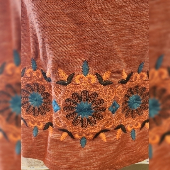 NWOT Uncle Frank Rust Dress with Embroidered Details, gorgeous! - Picture 4 of 7